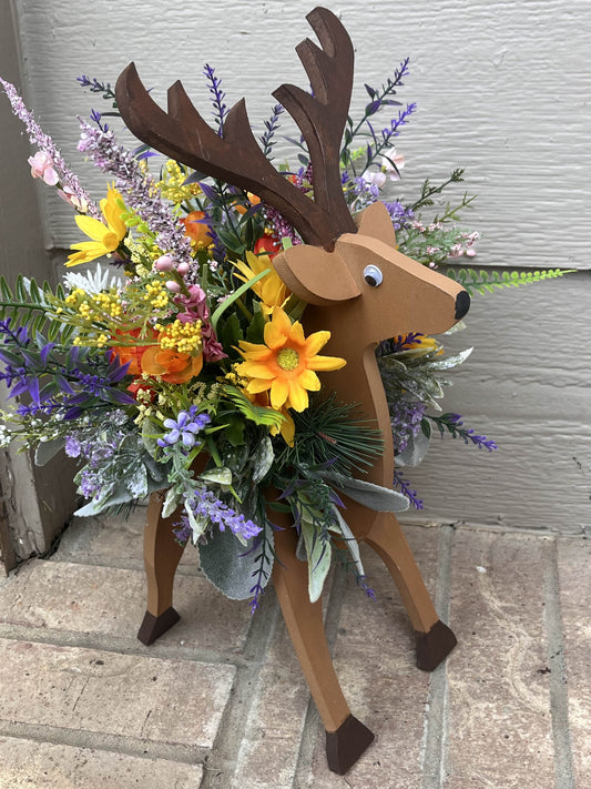 Large floral Reindeer